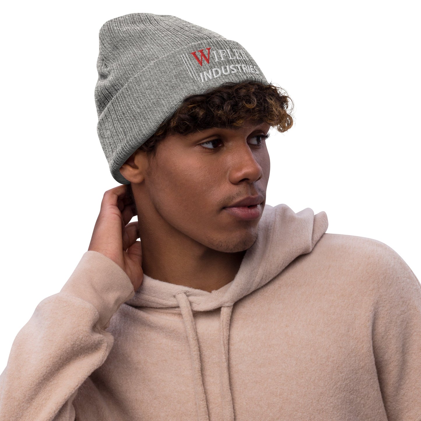 Ribbed knit beanie - Wifler Industries--Wifler Industries-2065496_13239--Light Grey Melange---Ribbed knit beanie-