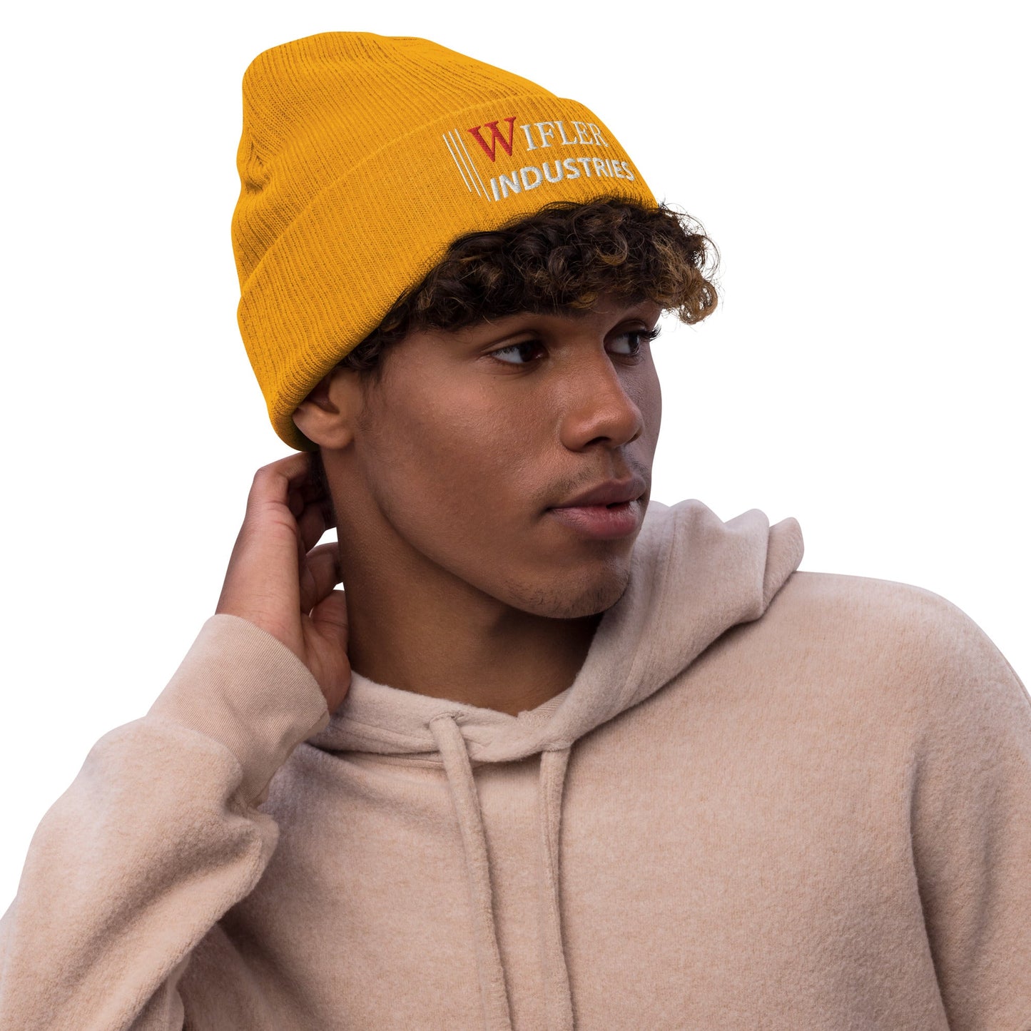 Ribbed knit beanie - Wifler Industries--Wifler Industries-2065496_13240--Mustard---Ribbed knit beanie-