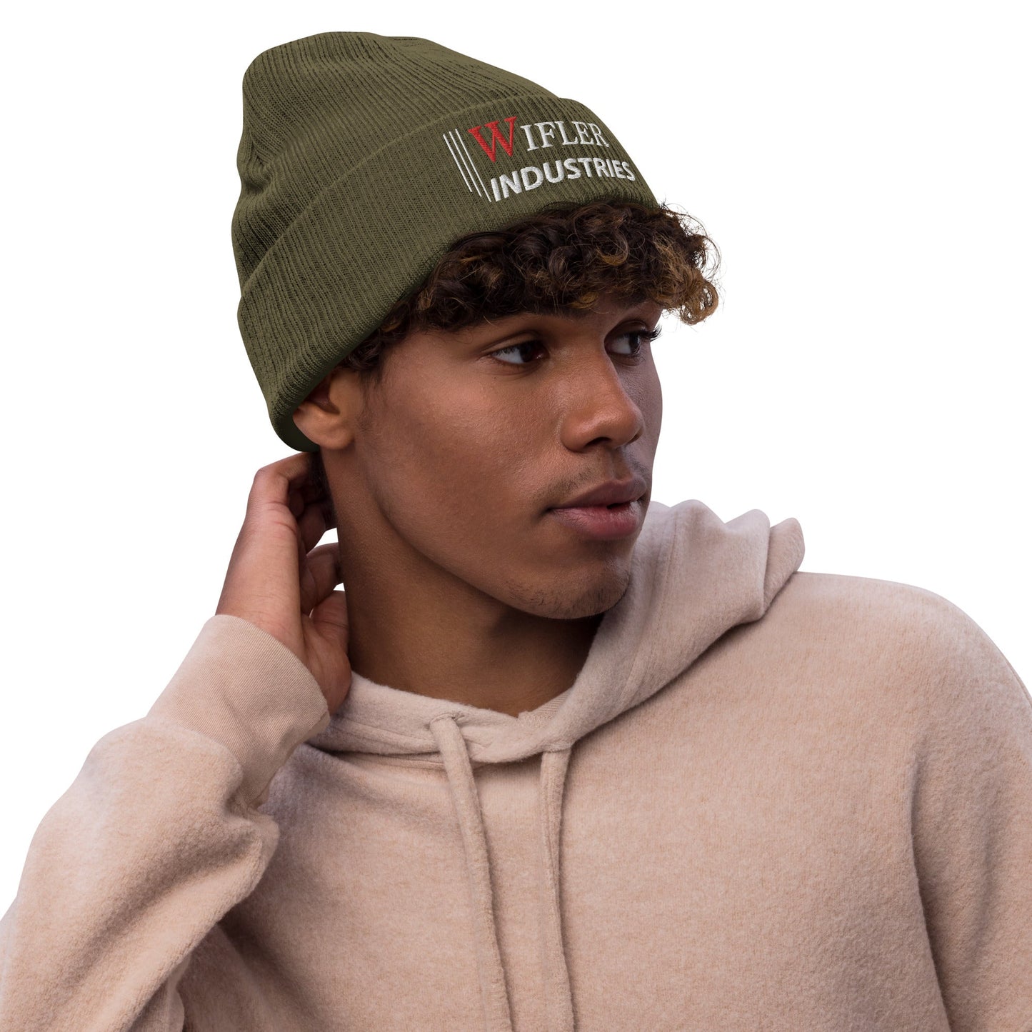 Ribbed knit beanie - Wifler Industries--Wifler Industries-2065496_13242--Olive---Ribbed knit beanie-