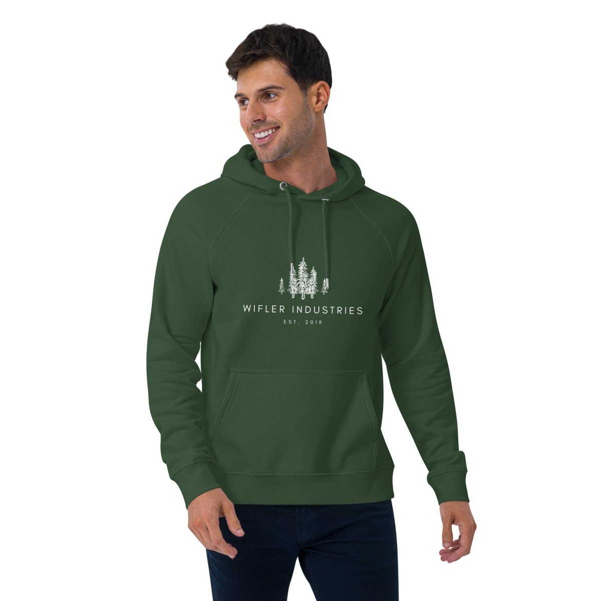 Unisex eco raglan hoodie - Wifler Industries--Wifler Industries-2185570_13737--Bottle green-XS--Unisex eco raglan hoodie-