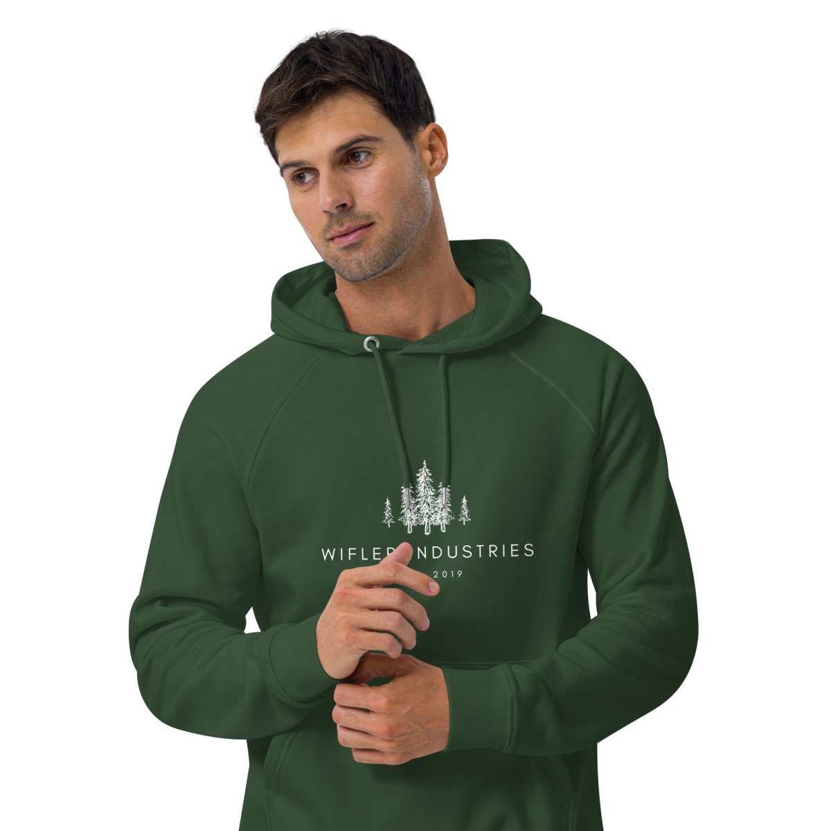 Unisex eco raglan hoodie - Wifler Industries--Wifler Industries-2185570_13737--Bottle green-XS--Unisex eco raglan hoodie-