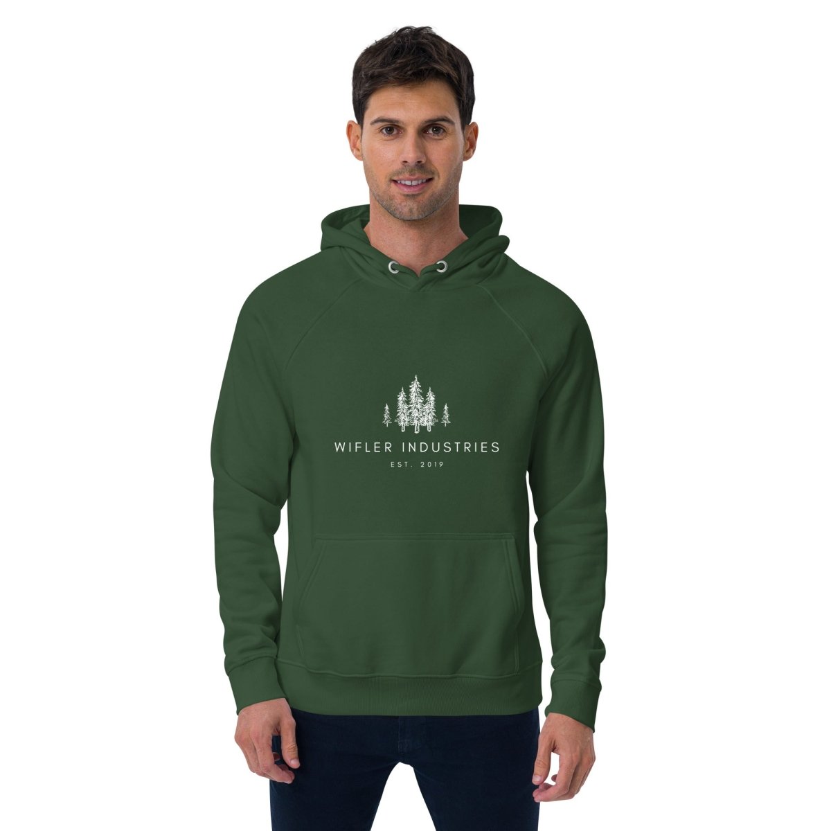 Unisex eco raglan hoodie - Wifler Industries--Wifler Industries-2185570_13737--Bottle green-XS--Unisex eco raglan hoodie-