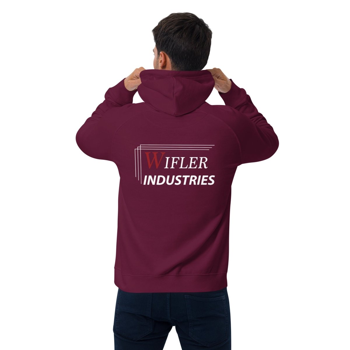Unisex eco raglan hoodie - Wifler Industries--Wifler Industries-2185570_13744--Burgundy-XS--Unisex eco raglan hoodie-