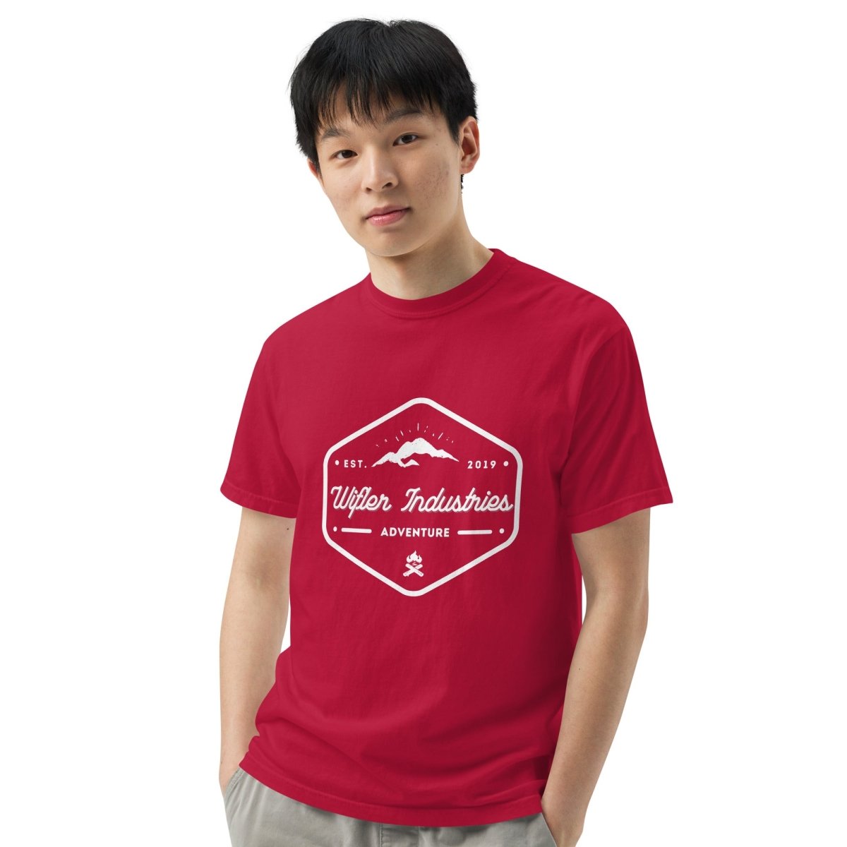Unisex garment-dyed heavyweight t-shirt - Wifler Industries--Wifler Industries-3408529_15119--Red-S--Unisex garment-dyed