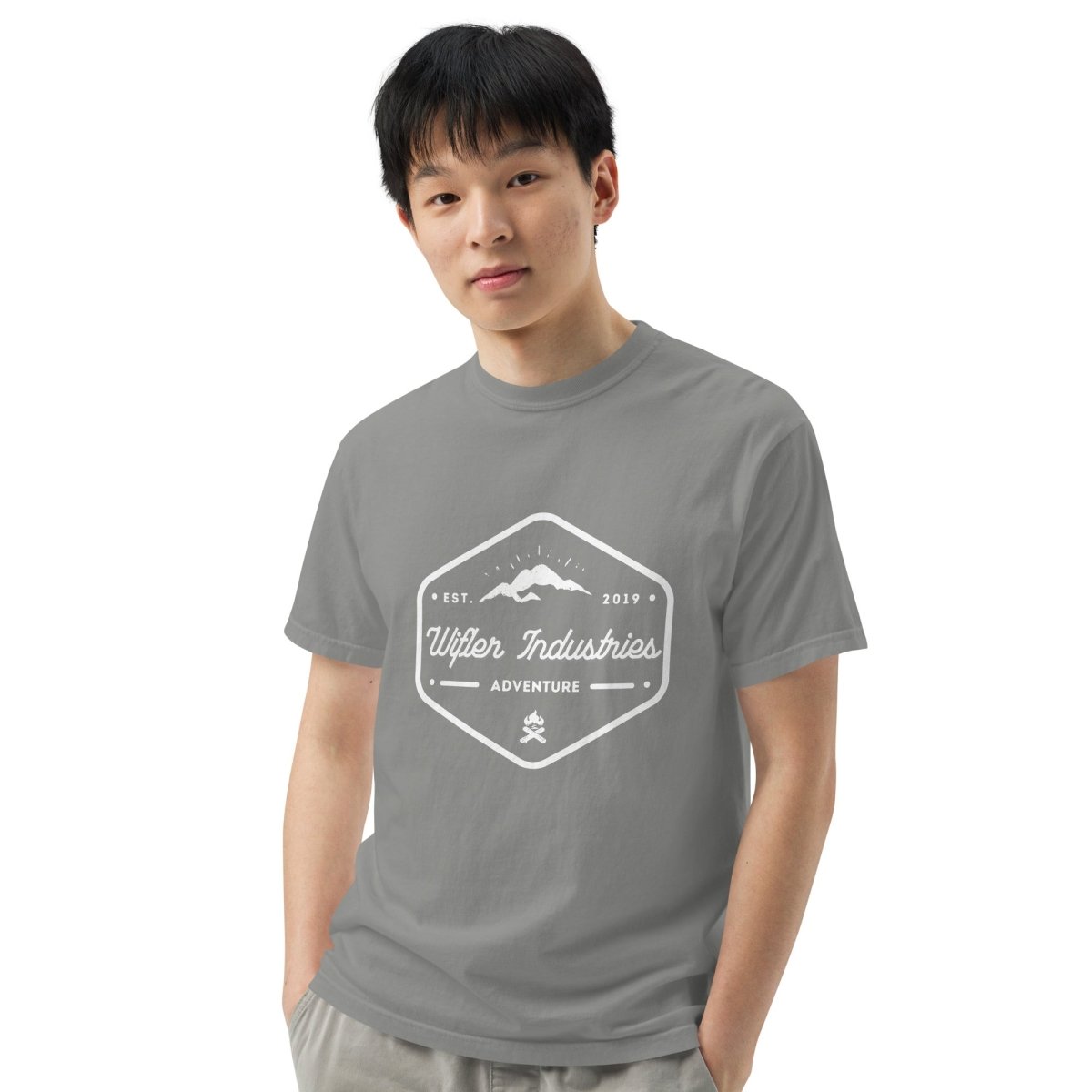 Unisex garment-dyed heavyweight t-shirt - Wifler Industries--Wifler Industries-3408529_15176--Grey-S--Unisex garment-dyed